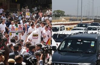 Delhi roads jammed as INDIA bloc march triggers diversions, security curbs.
