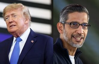Donald Trump and Sundar Pichai