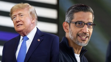 Donald Trump and Sundar Pichai