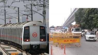Delhi Metro Update: 45 stations to remain closed till 10:00 pm today amid CJP protest (Images: File photo, ANI)