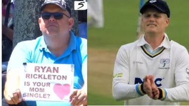 Ryan Rickelton fan's 'mom single?' banner at SA vs Australia 3rd Test goes viral