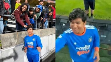 Vaibhav Sooryavanshi obliged fan's request for autographs after India's third T20I win over New Zealand in Wellington.