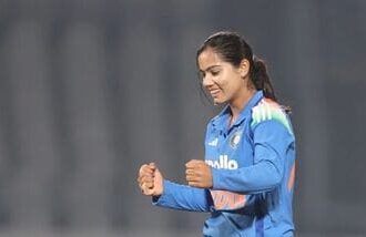 Vaishnavi Sharma finished with figures of 4/39 in the second women's ODI against Zimbabwe.