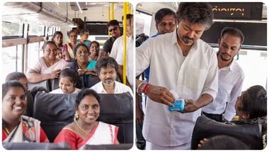Tamil Nadu Chief Minister Vijay inaugurated the 'Vettri Payanam' scheme by distributing free bus travel passes to women from Koyambedu Bus Terminus on Mahatma Gandhi's birth anniversary, in Chennai.