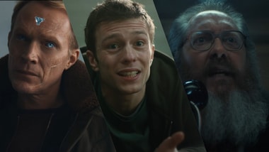 Paul Bettany, Ruaridh Mollica, and James Spader as Vision, Thomas Shepherd, and Ultron, respectively.