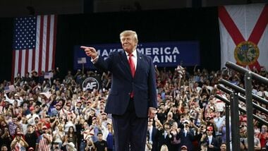President Trump at a campaign rally in Fort Myers, Fla.